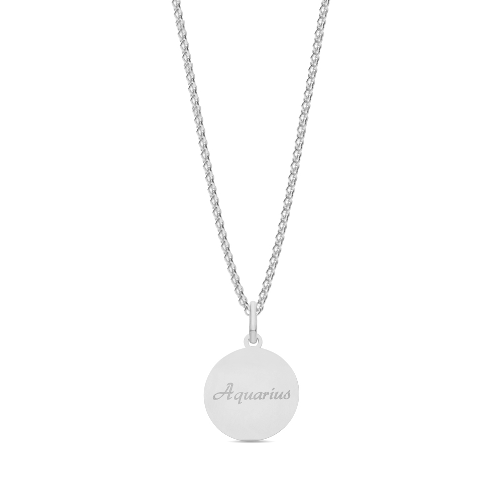 plain metal zodiac constellation aquarius pendant