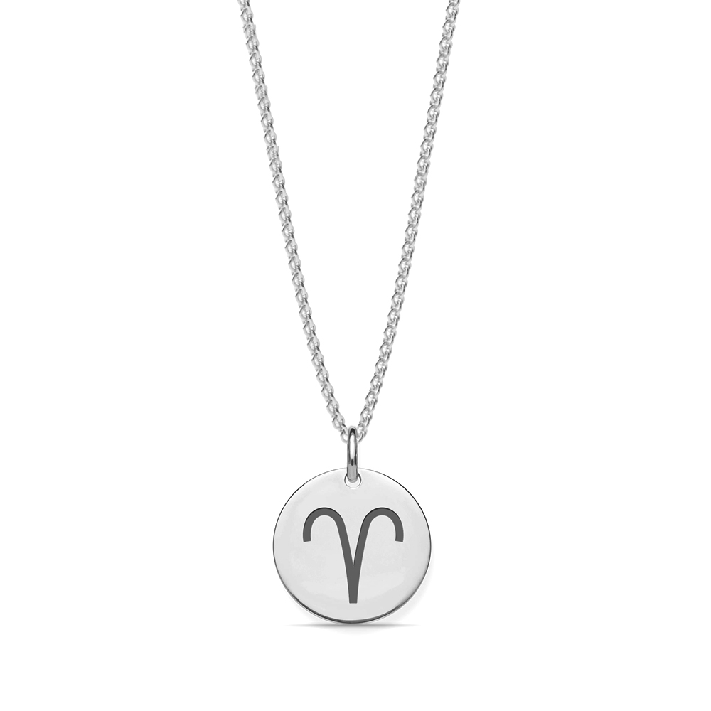 plain metal aries zodiac pendant
