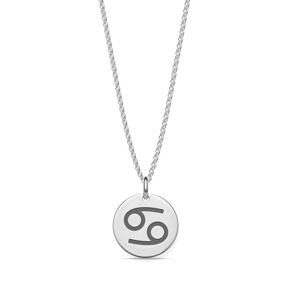 plain metal cancer zodiac pendant