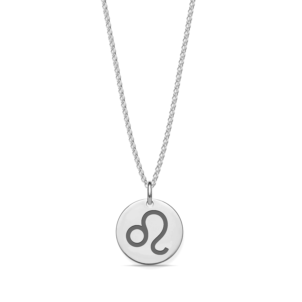 plain metal leo zodiac pendant