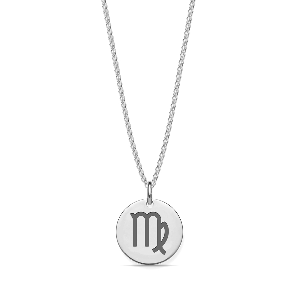 plain metal virgo zodiac pendant