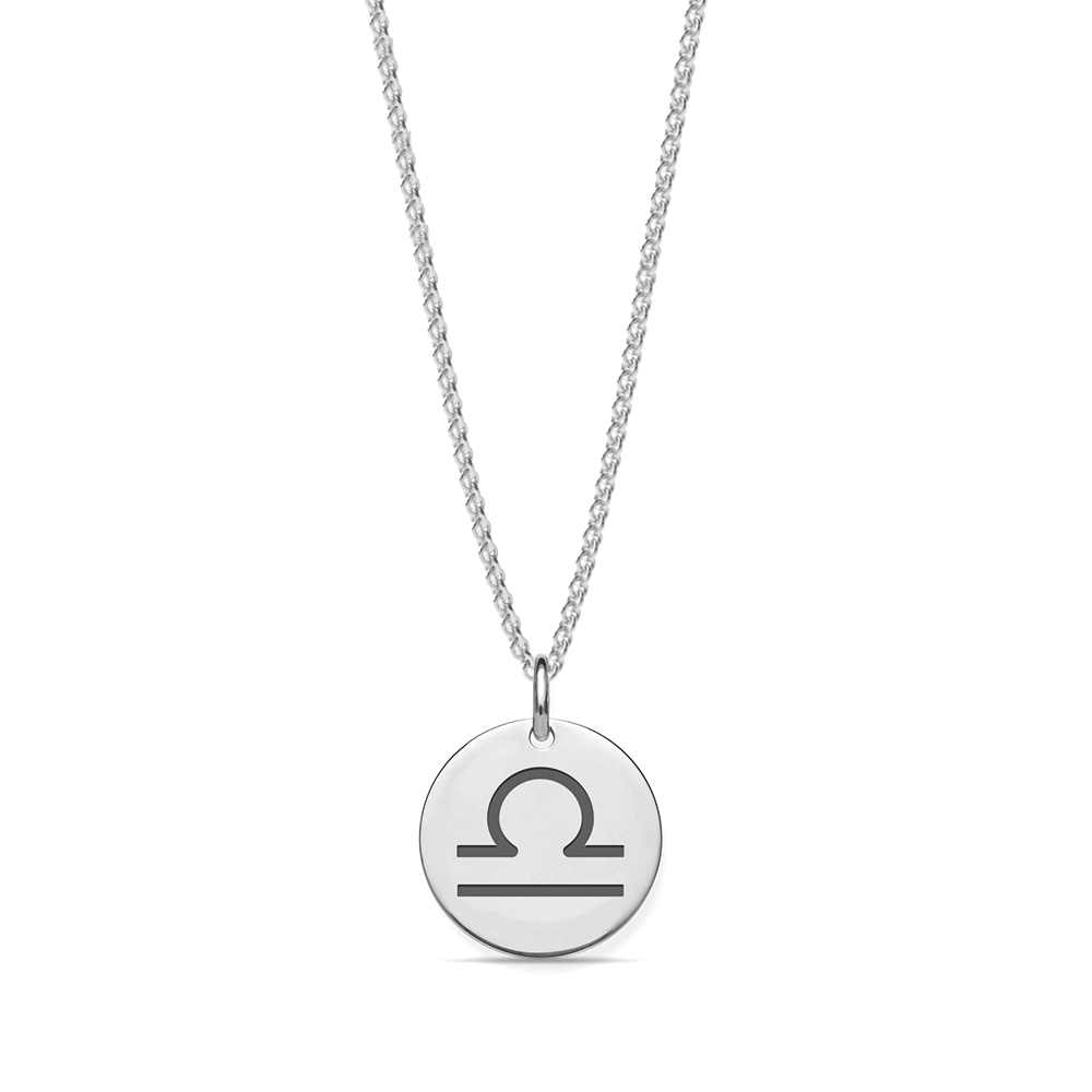 plain metal libra zodiac pendant