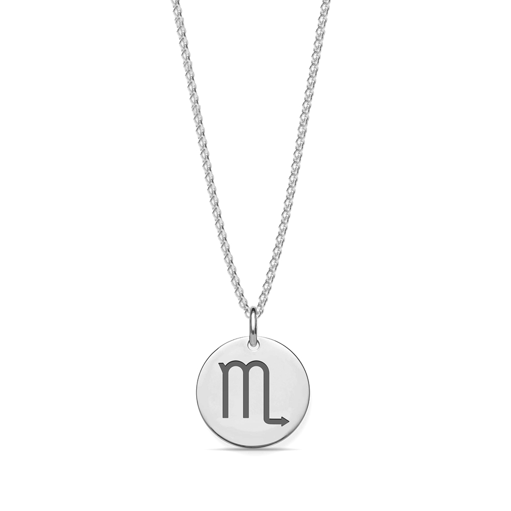 plain metal scorpio zodiac pendant