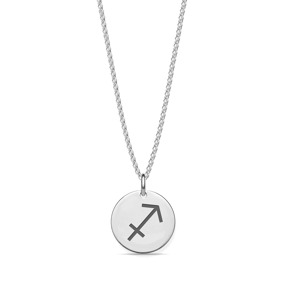 plain metal sagittarius zodiac pendant