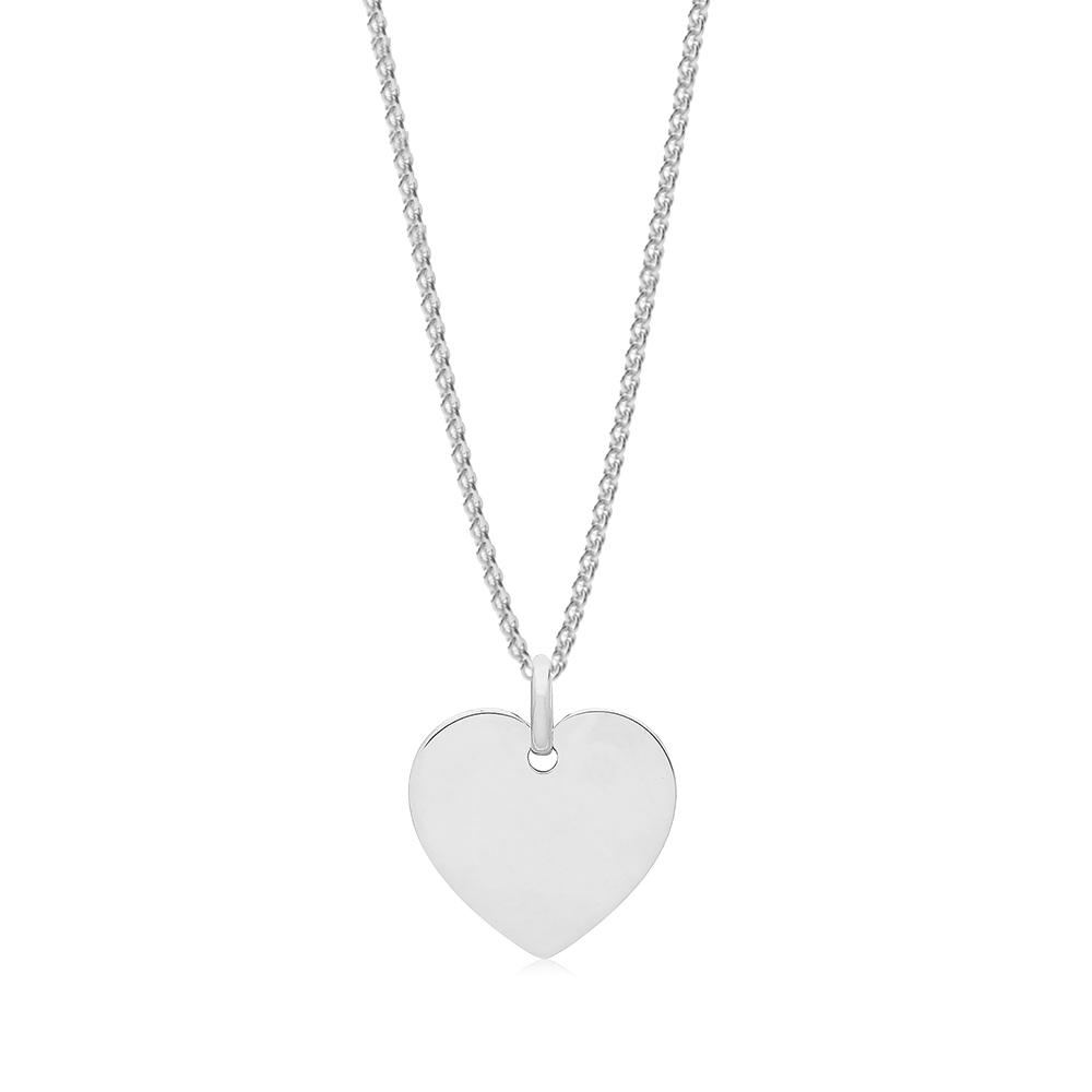 plain metal heart shape pendant