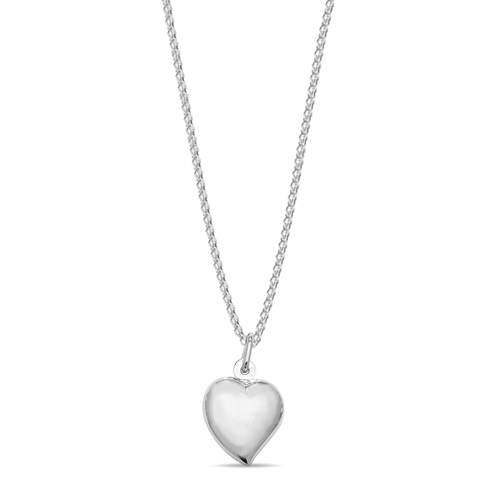 plain metal heart pendant