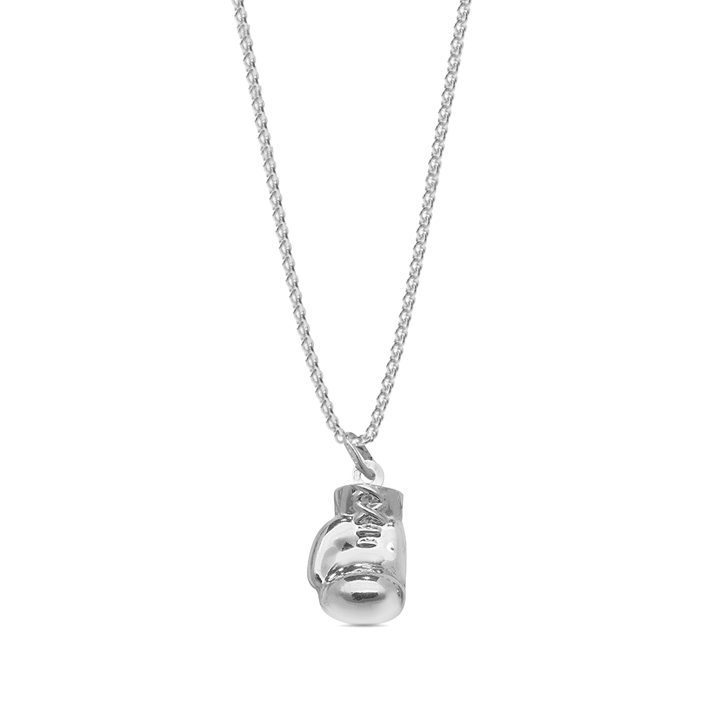 plain metal boxing glove pendant