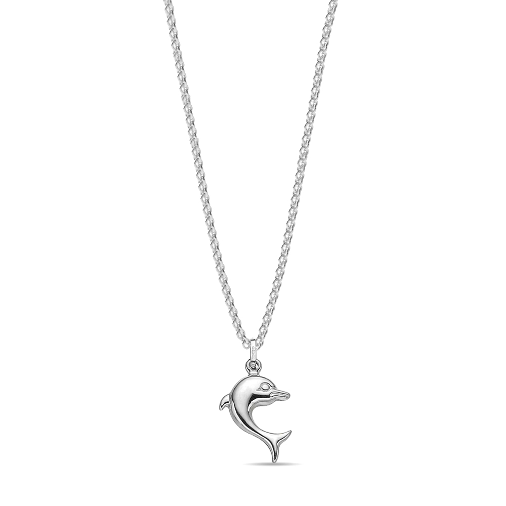 plain metal dolphin pendant