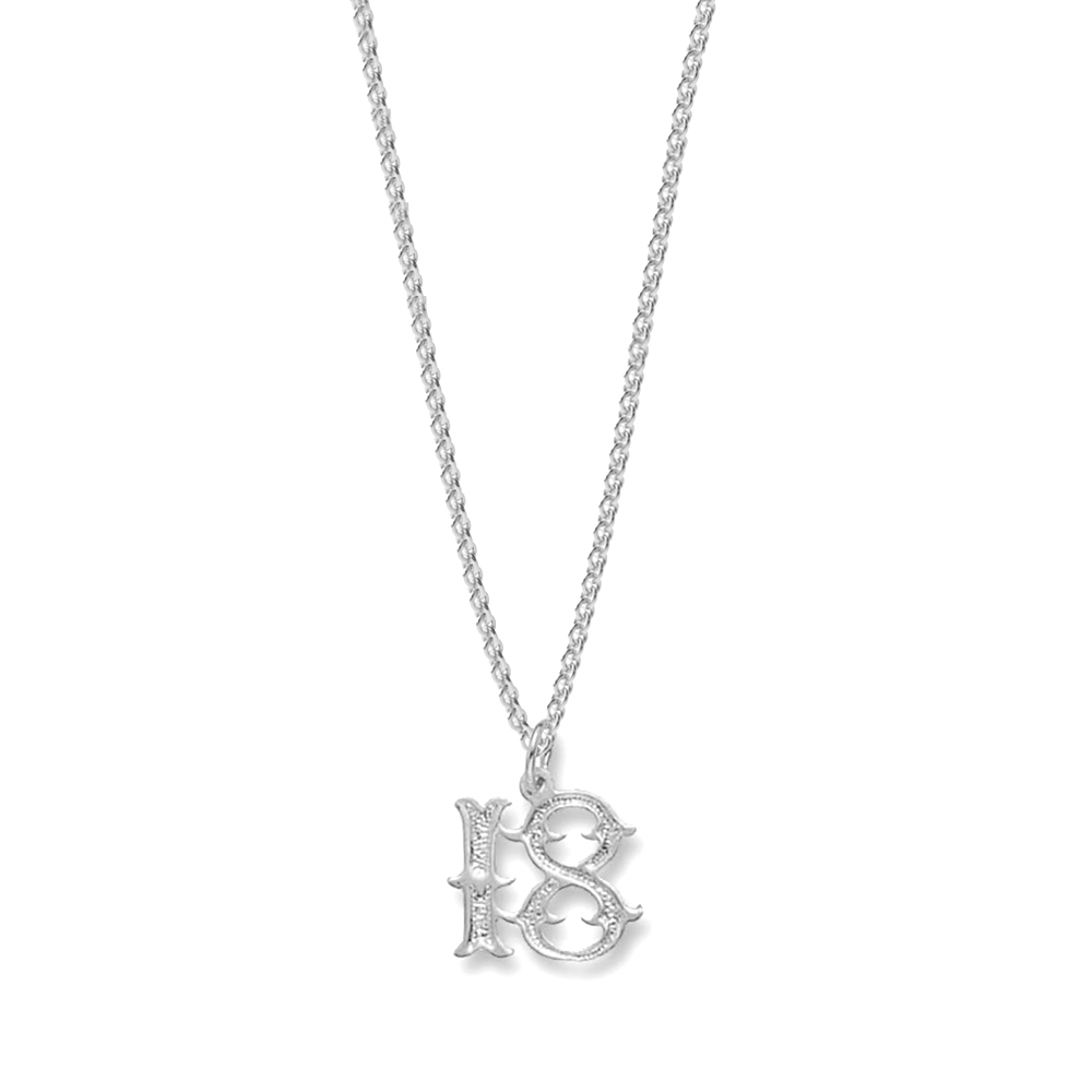 plain metal 18th birthday pendant