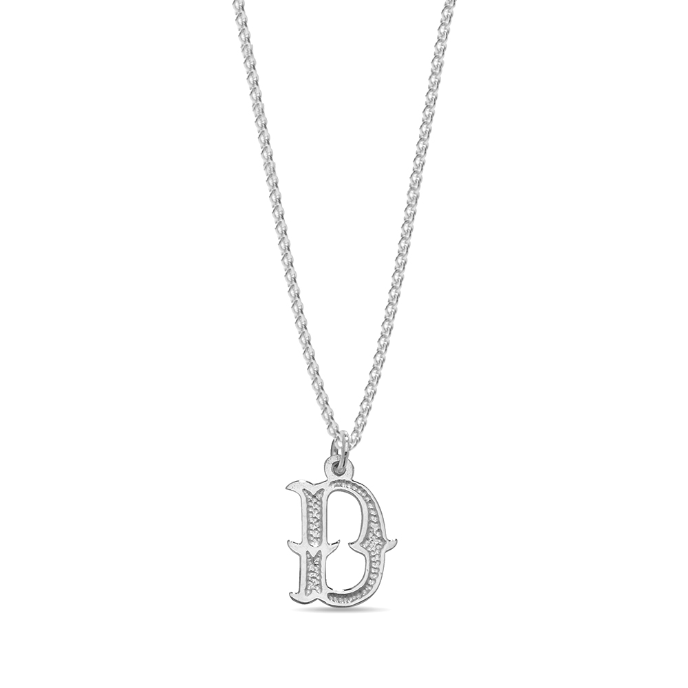 plain metal initial d pendant