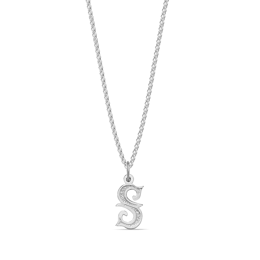 plain metal initial s pendant