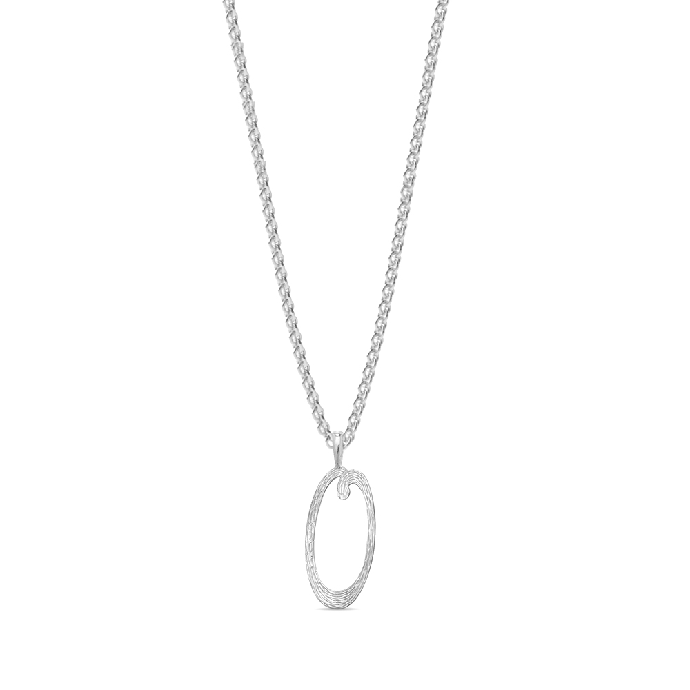 plain metal initial o pendant
