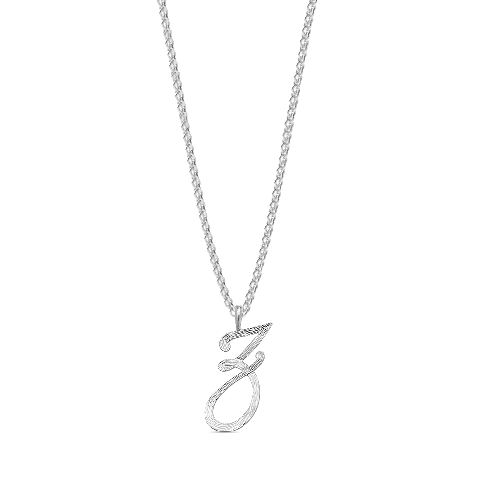 plain metal initial z pendant