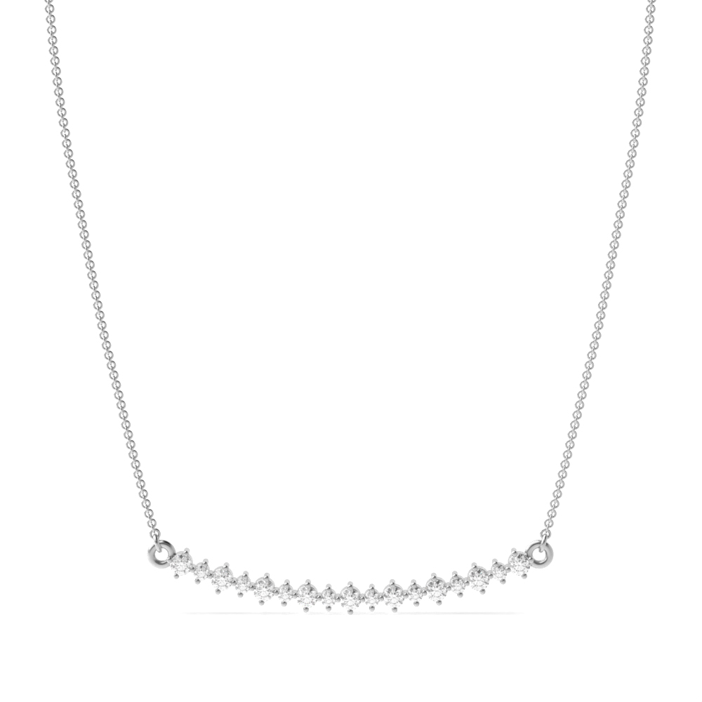 prong setting round diamond designer pendant necklace
