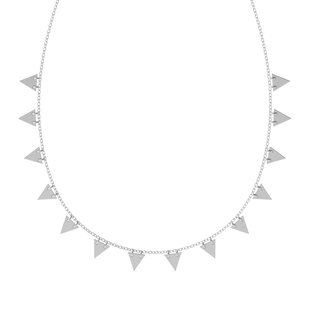 plain metal small triangle necklace pendant