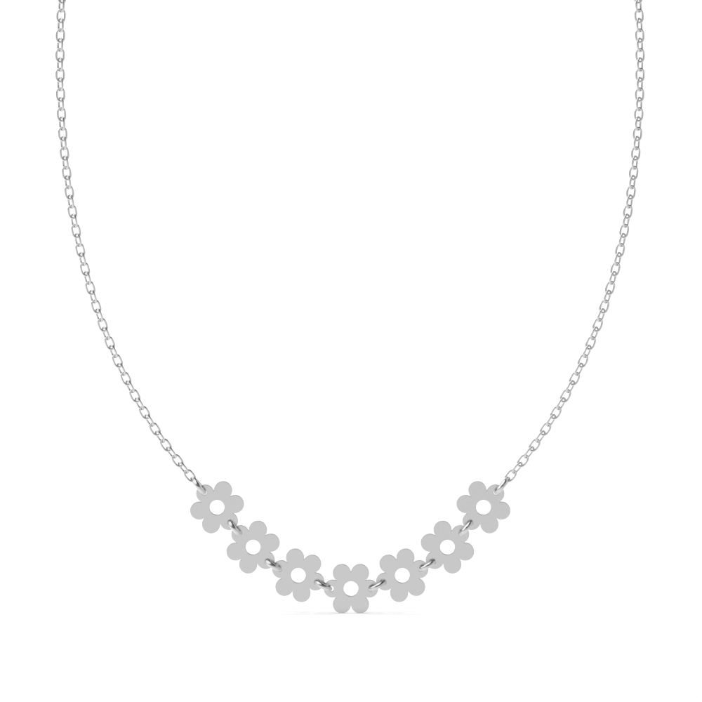 plain metal flower design necklace pendant