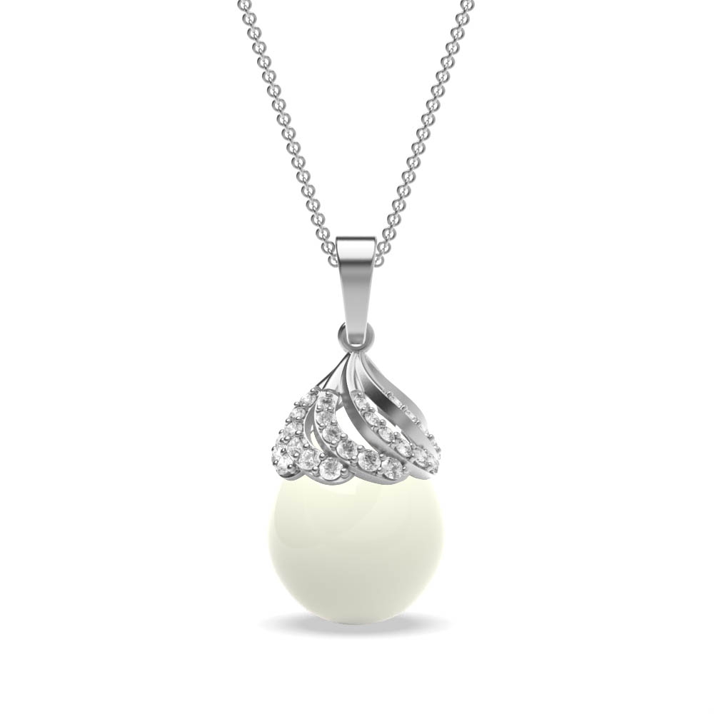 Fresh water white pearl pendant (10.0mm)