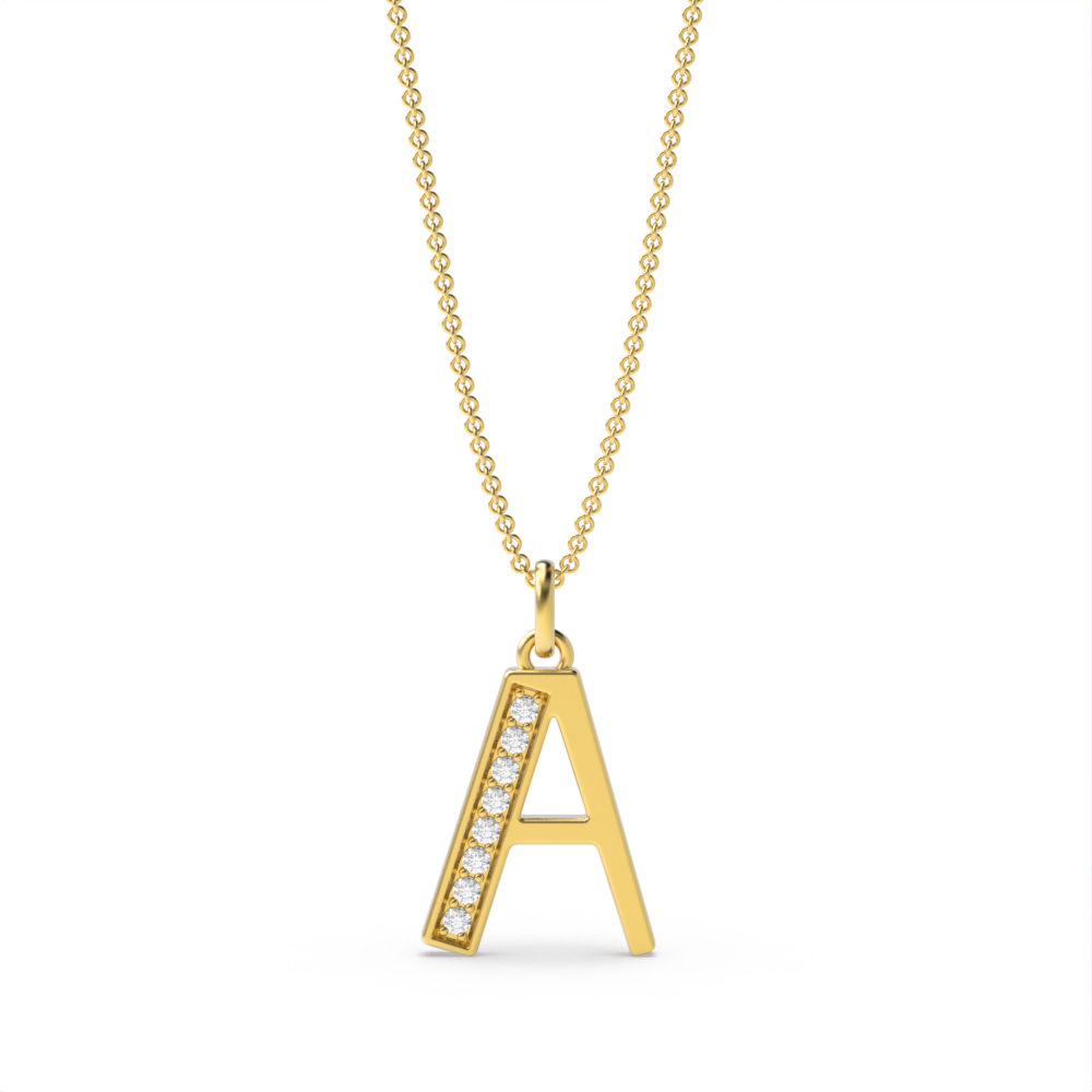 ART DECO A DIAMOND INITIAL PENDANT