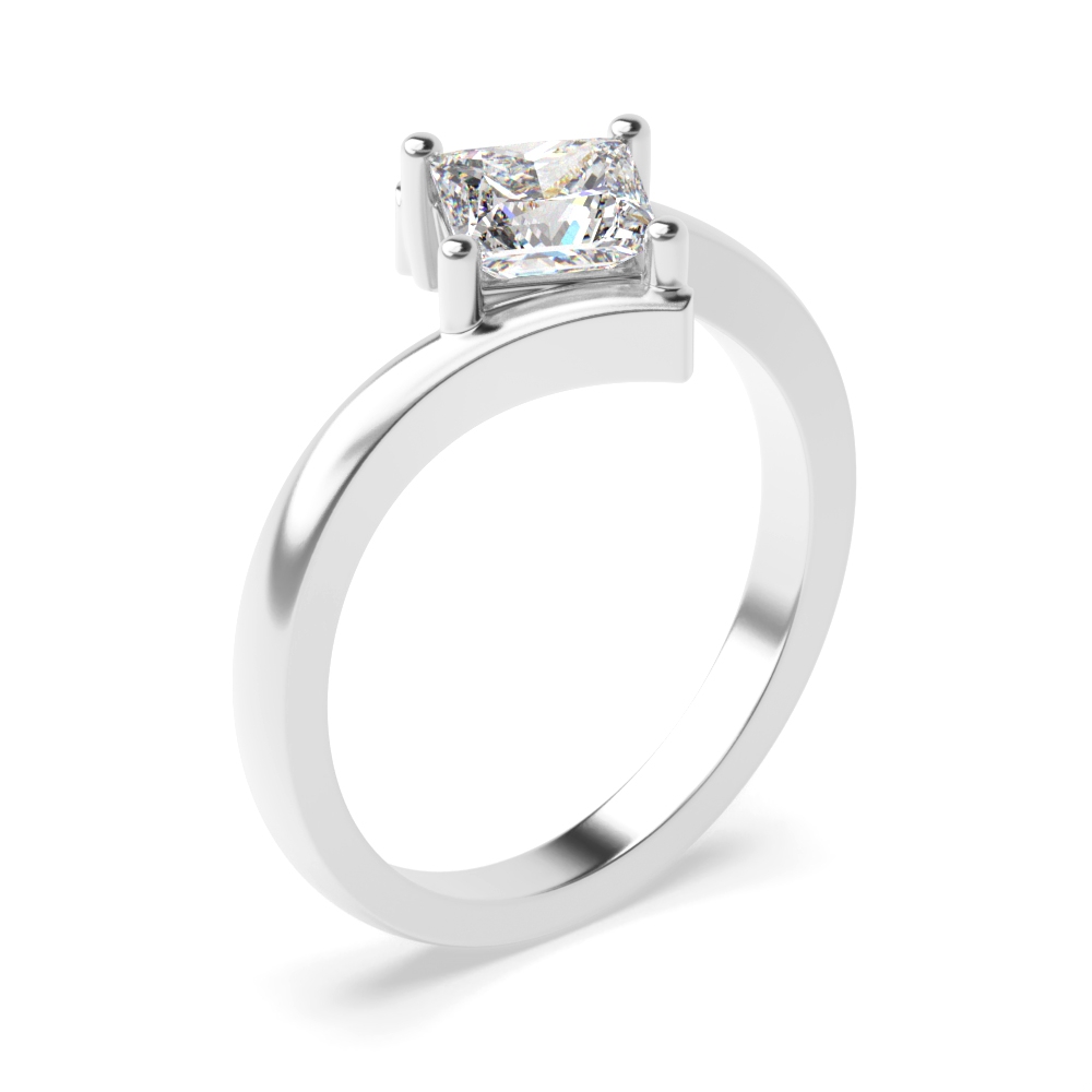 Prong Setting Princess Diamond Solitaire Engagement Ring