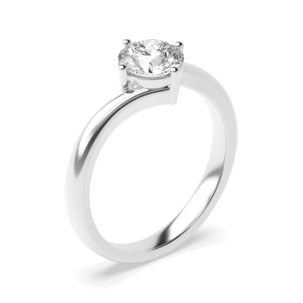 Brilliant Cut Round Solitaire Diamond Yellow Gold Engagement Rings