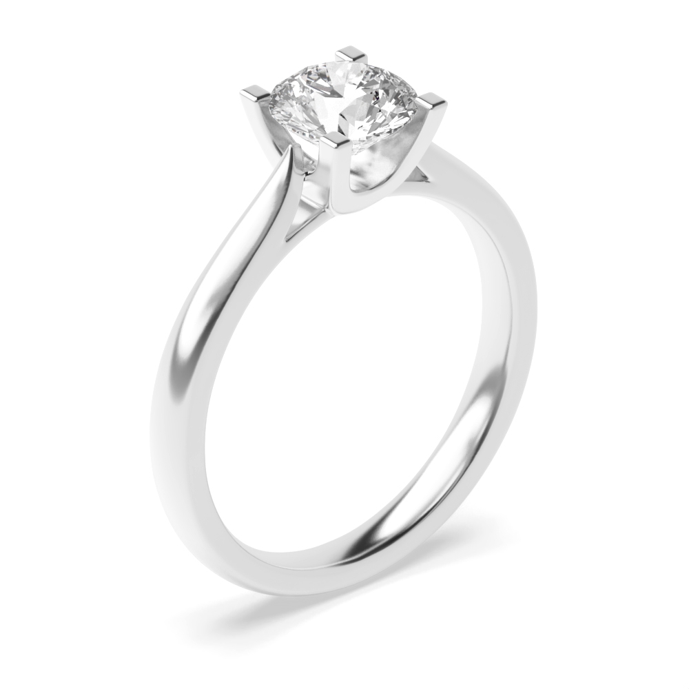 Simple Elegant Engagement Rings 4 Prong Solitaire Diamond Ring for Women