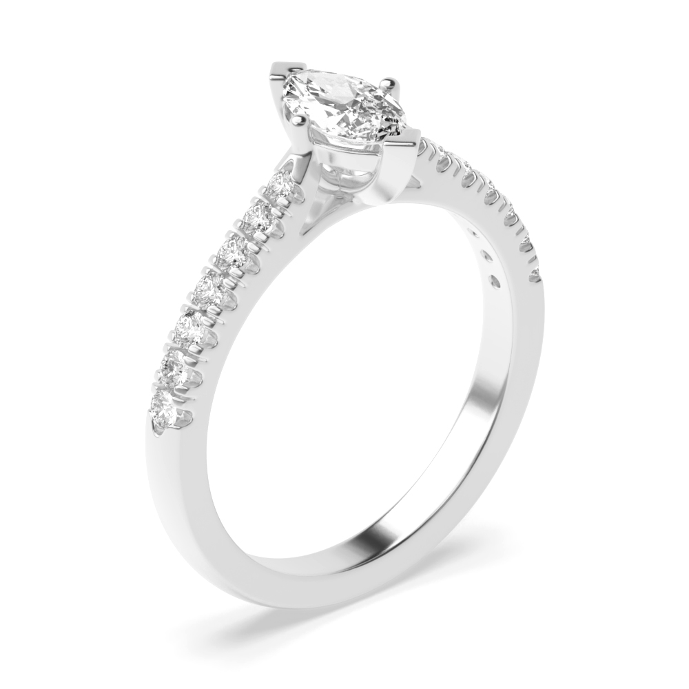 4 Claw Setting Marquise Diamond Engagement Rings
