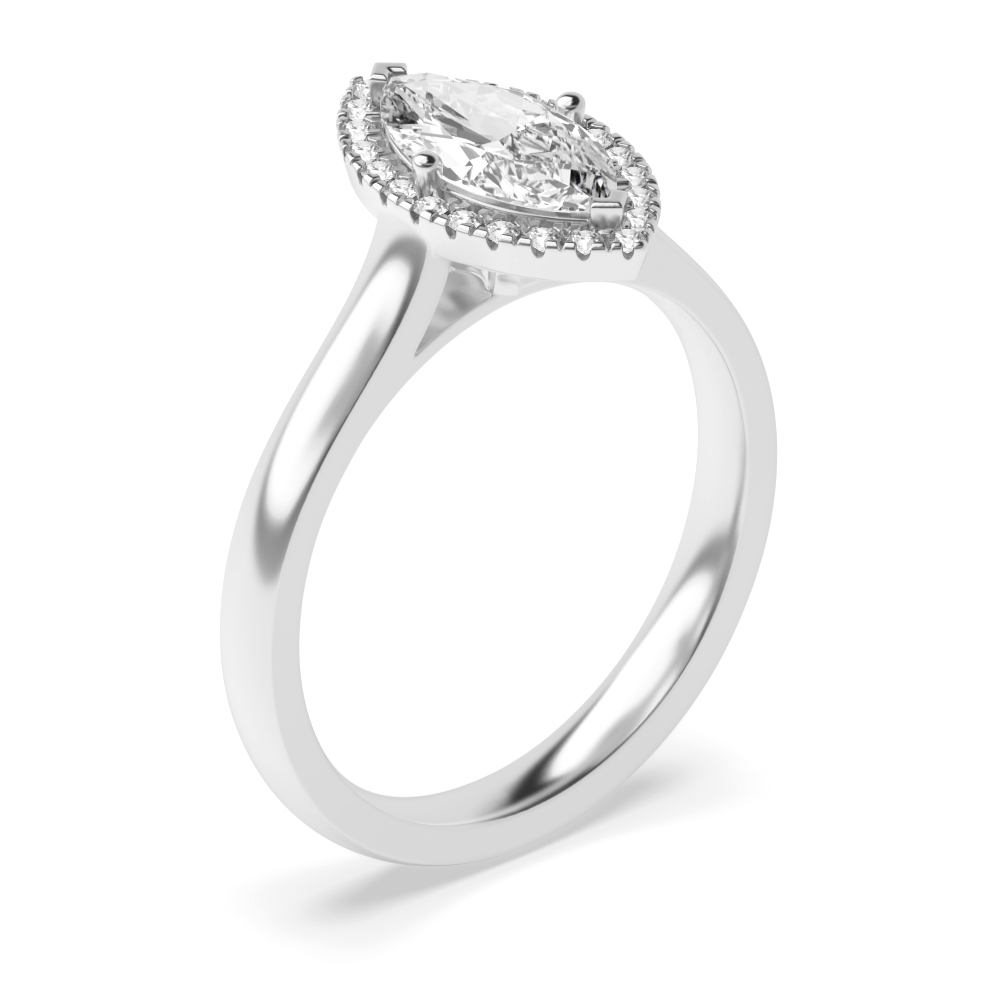 Marquise Halo Engagement Ring Diamond Halo Engagement Ring