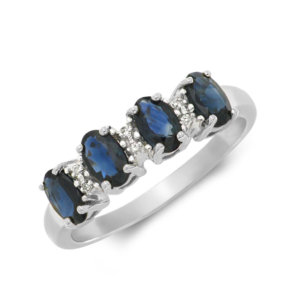 Eternity Diamond and sapphire rings