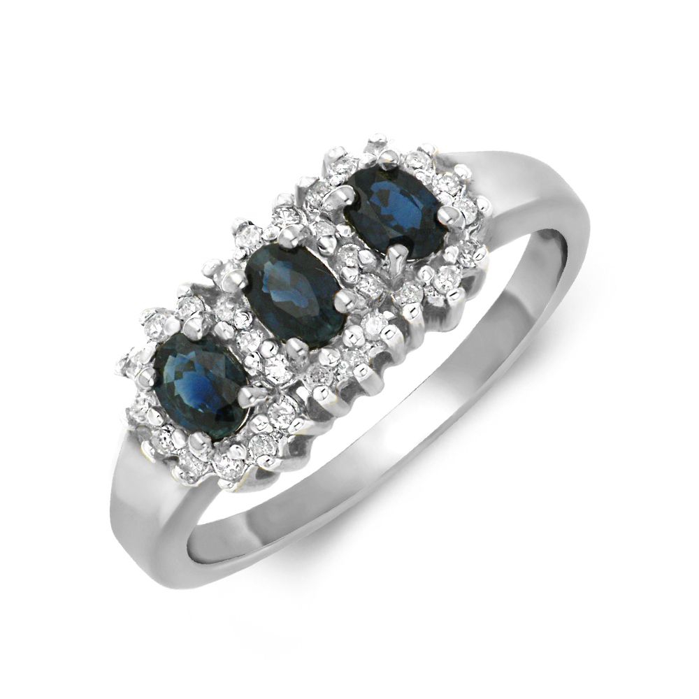 Halo Trilogy Diamond and sapphire rings