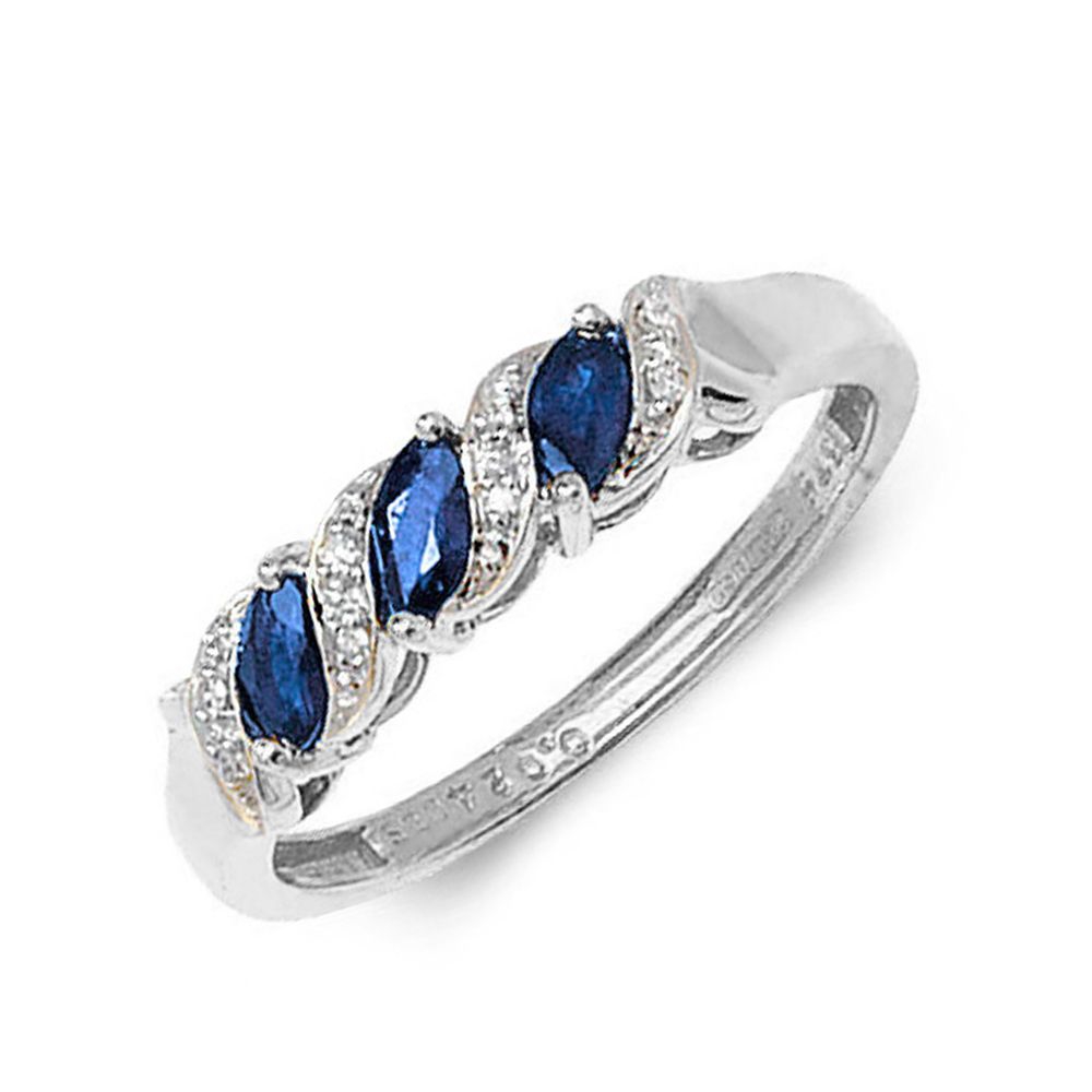 S-Link Trilogy Diamond and sapphire rings