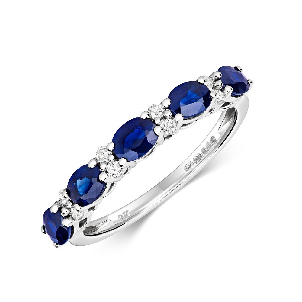 Claw Set beautiful Diamond and sapphire rings