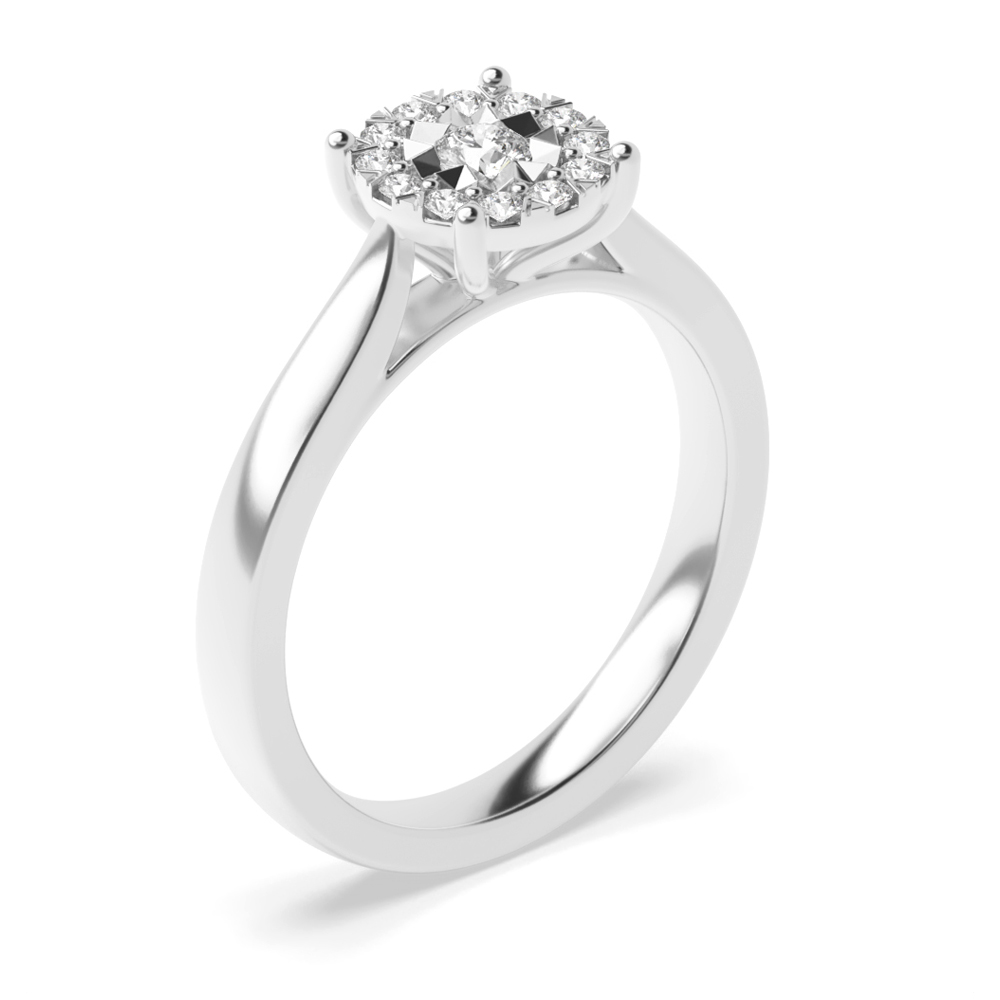 Illusion Set Cluster Diamond Ring (7.0mm)
