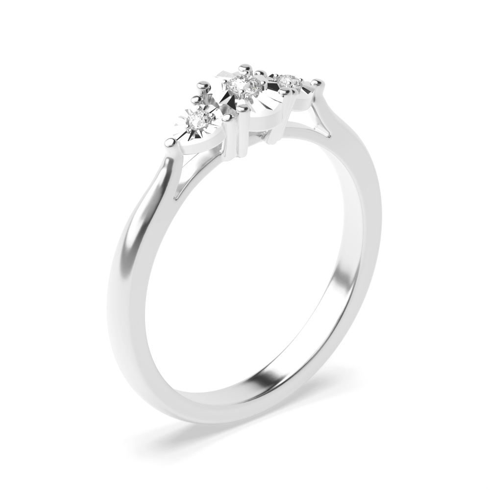 Oval and Pear Shape Trilogy Illusion Set Diamond Ring (6.0mm)