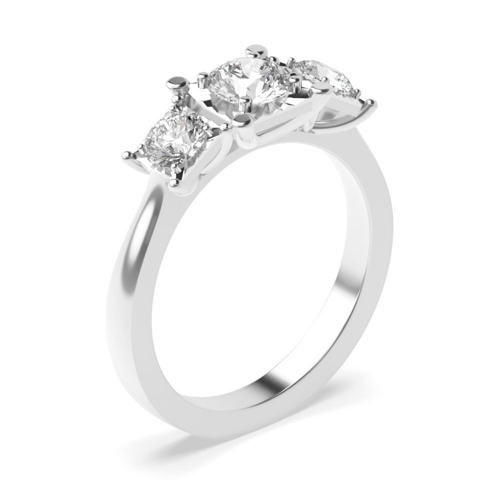 Princess Shape Trilogy Illusion Set Diamond Ring (5.0mm)