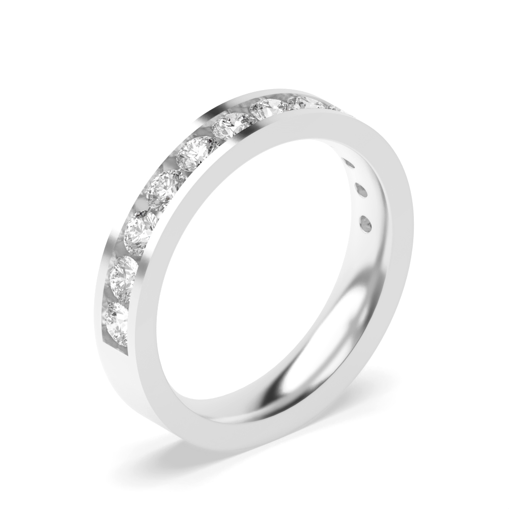 Channel Setting Round Half Eternity Diamond Ring