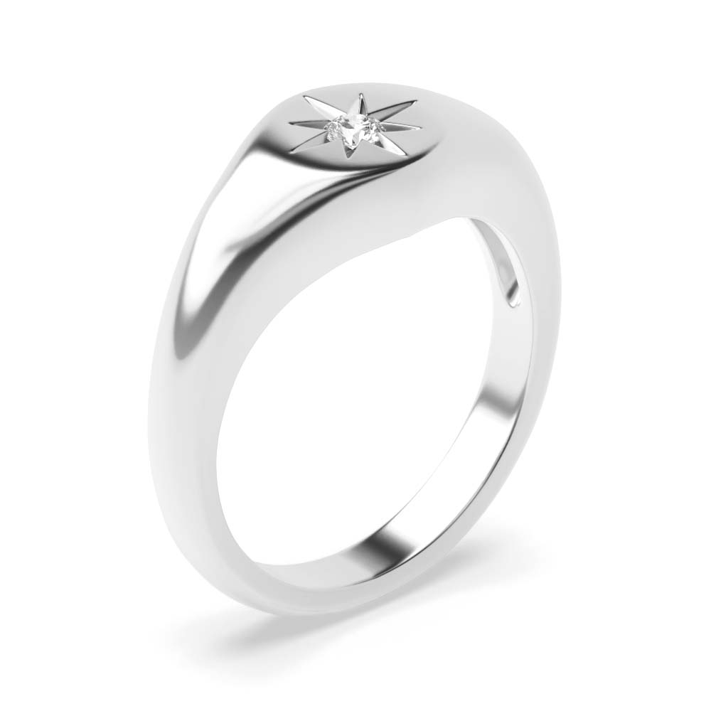 contemporary charm pave setting round diamond mens ring