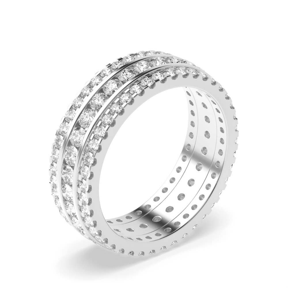 pave setting round diamond full eternity ring