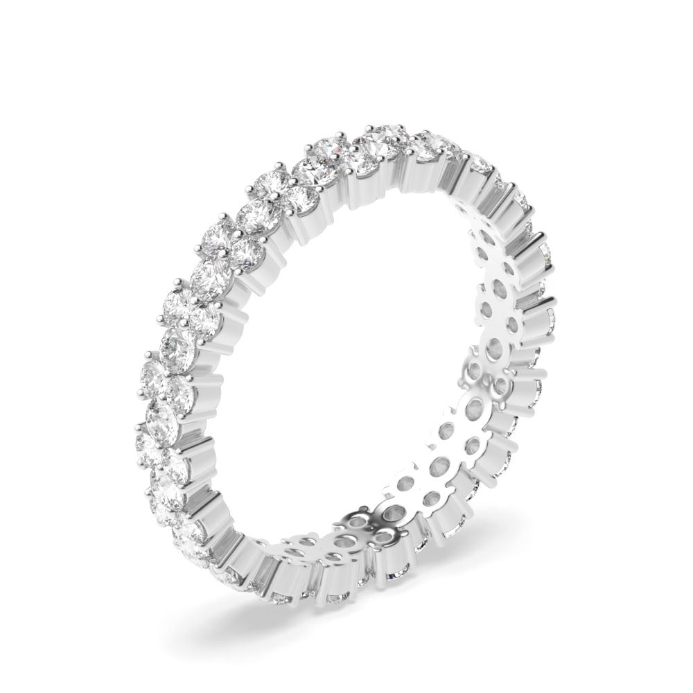 prong setting round diamond full eternity ring