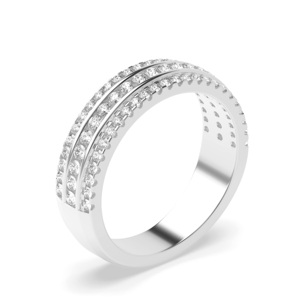 Round Shape Stylish Cluster Diamonds Designer Rings (7.00MM)