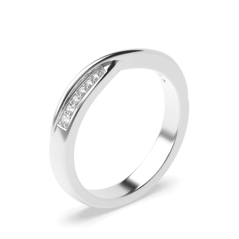 Brilliant cut round diamond half eternity ring