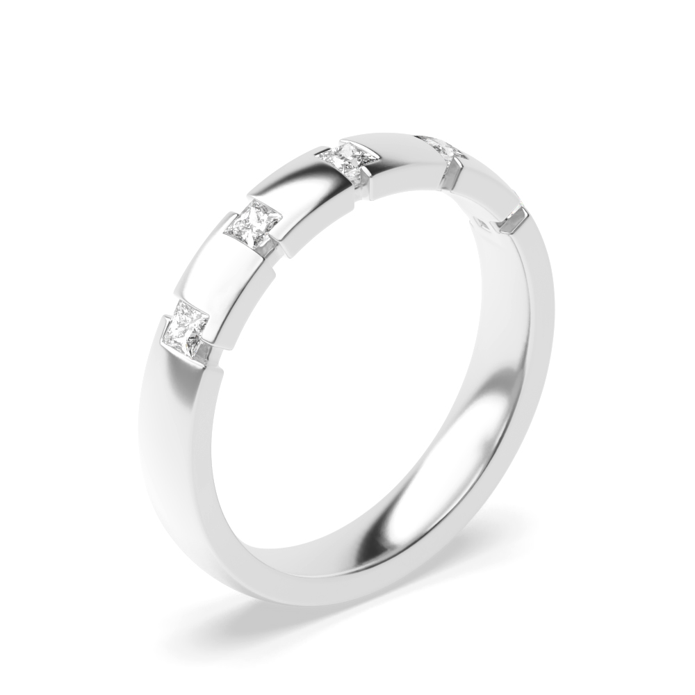 channel setting princess diamond ring