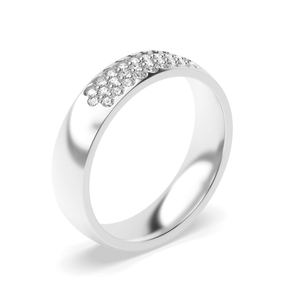 Pave Setting Round Shape Cluster Diamond Ring (4.50mm)