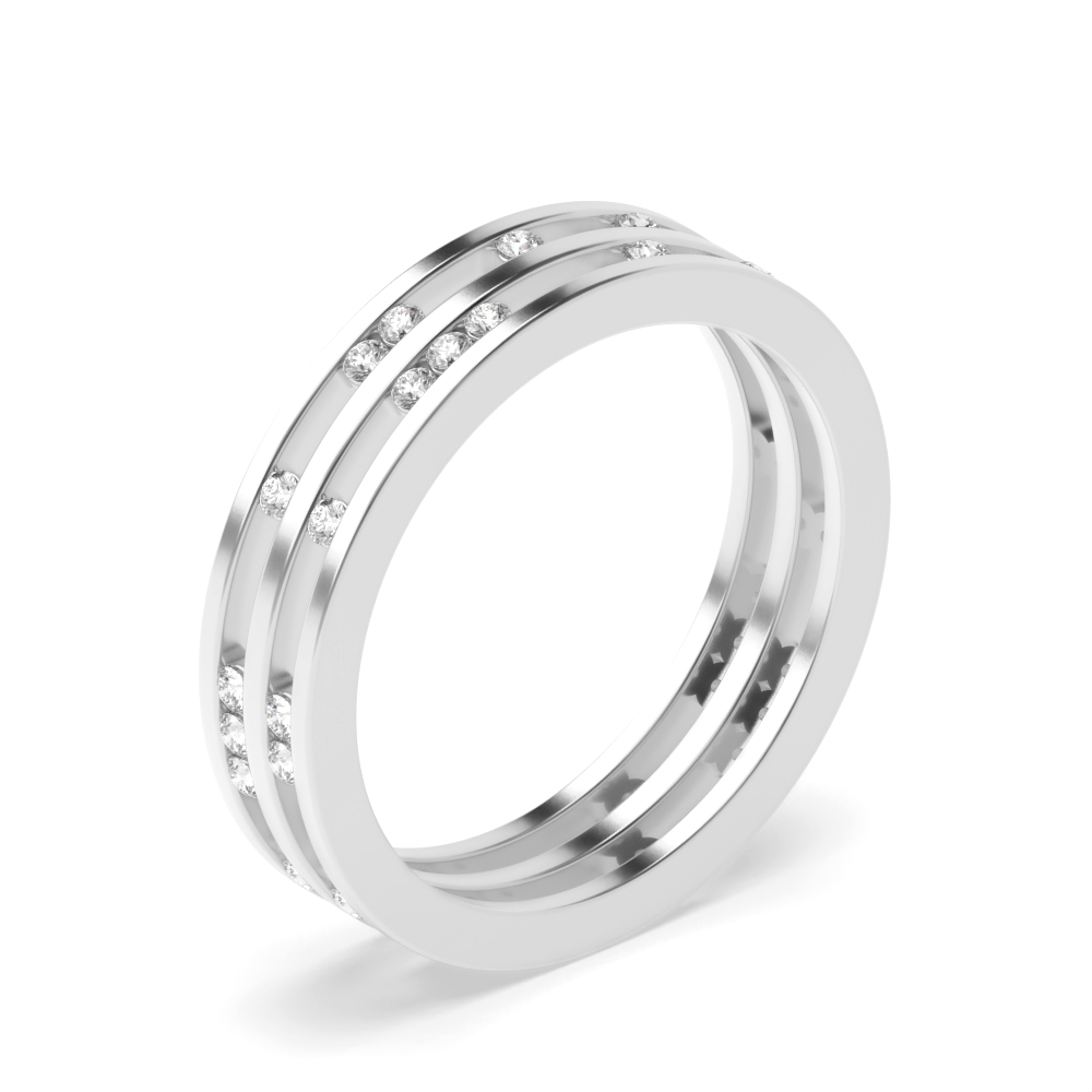 channel setting round diamond full eternity ring