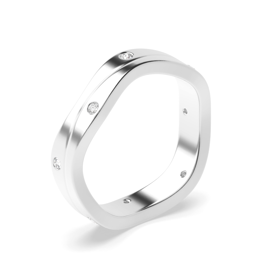 bezel setting round diamond design ring