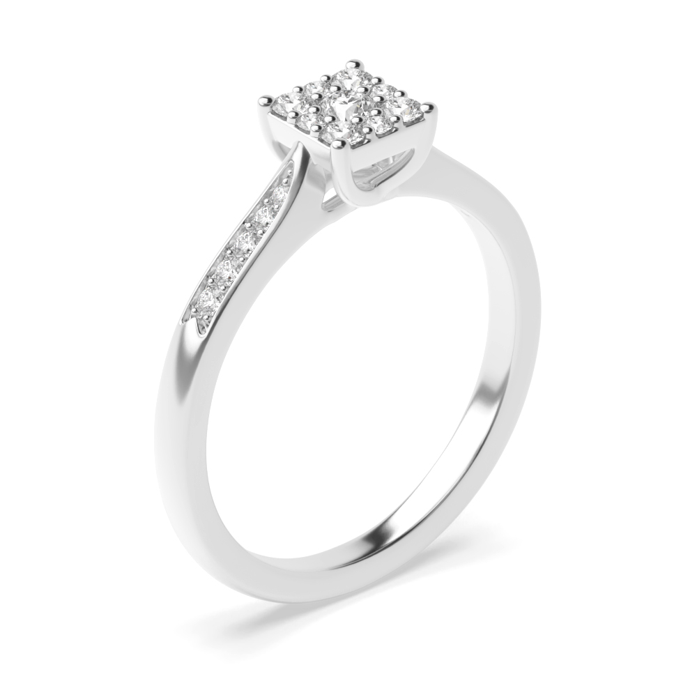 prong setting round diamond engagement ring