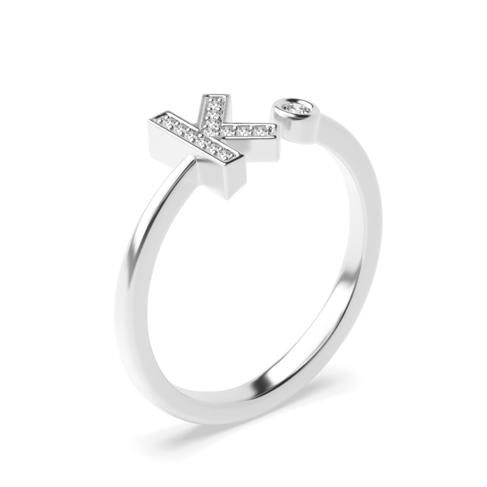 alphabet letter k initial diamond ring
