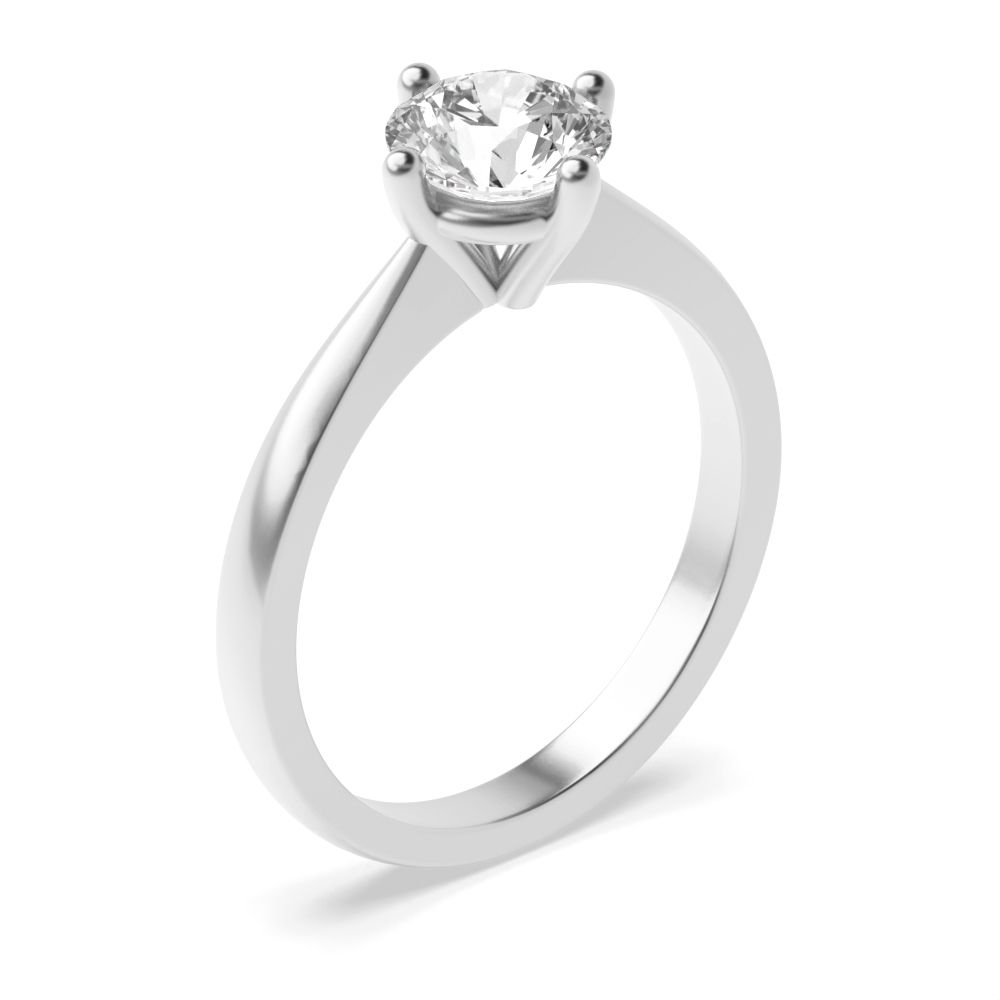 4 prong setting round diamond solitaire ring