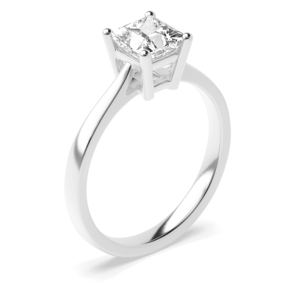 Princess Diamond Solitaire Engagement ring in Yellow/ Rose / White Gold