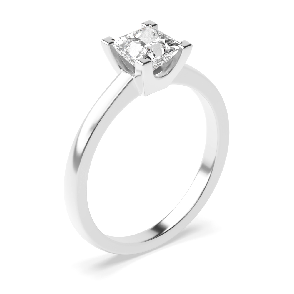 prong setting princess diamond solitaire ring