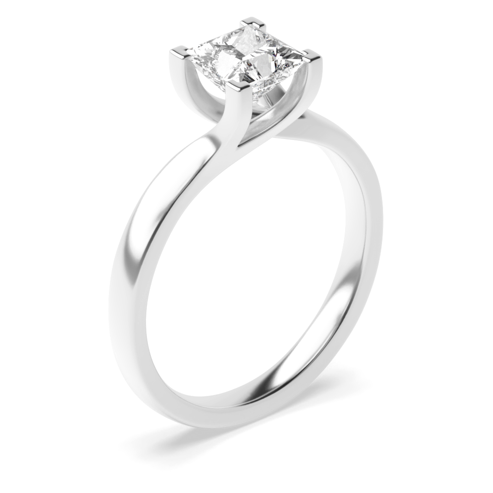 prong setting princess diamond solitaire ring